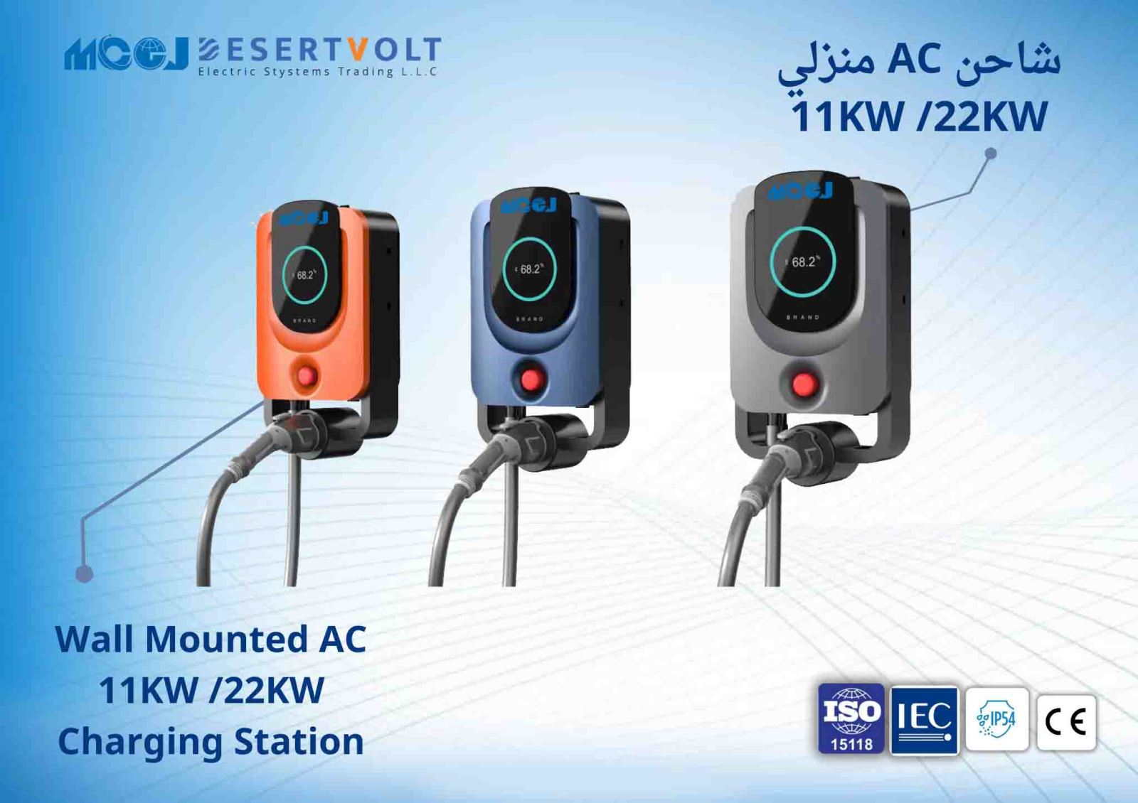 Wall Mounted AC 11KW /22KW Charging Station